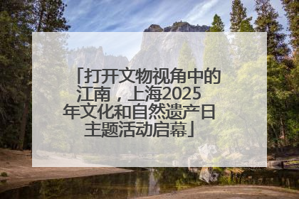 打开文物视角中的江南，上海2025年文化和自然遗产日主题活动启幕