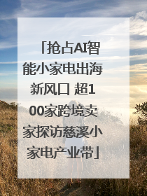 抢占AI智能小家电出海新风口 超100家跨境卖家探访慈溪小家电产业带