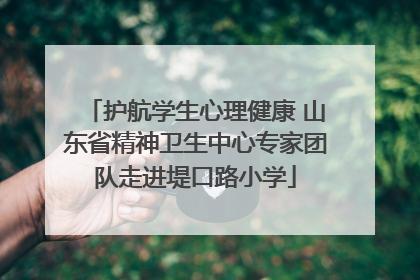 护航学生心理健康 山东省精神卫生中心专家团队走进堤口路小学