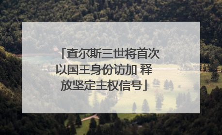 查尔斯三世将首次以国王身份访加 释放坚定主权信号