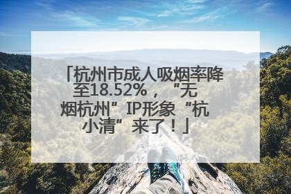 杭州市成人吸烟率降至18.52%，“无烟杭州”IP形象“杭小清”来了！