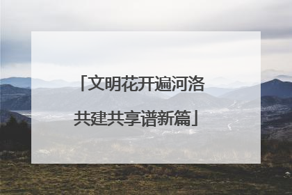 文明花开遍河洛 共建共享谱新篇