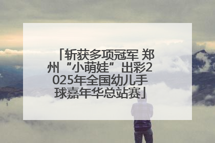 斩获多项冠军 郑州“小萌娃”出彩2025年全国幼儿手球嘉年华总站赛