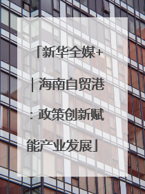 新华全媒+｜海南自贸港：政策创新赋能产业发展