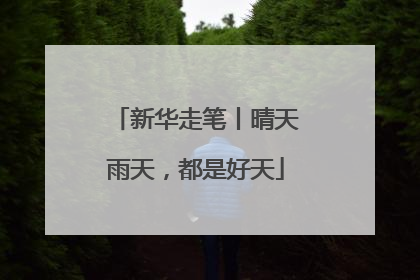 新华走笔丨晴天雨天，都是好天