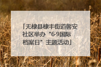 无棣县棣丰街道馨安社区举办“6·9国际档案日”主题活动