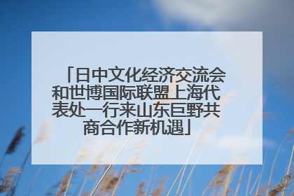 日中文化经济交流会和世博国际联盟上海代表处一行来山东巨野共商合作新机遇
