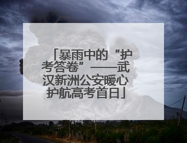 暴雨中的“护考答卷”——武汉新洲公安暖心护航高考首日