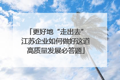 更好地“走出去” 江苏企业如何做好这道高质量发展必答题
