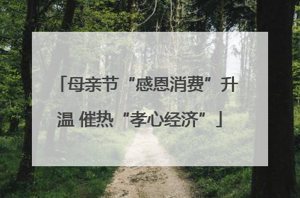 母亲节“感恩消费”升温 催热“孝心经济”
