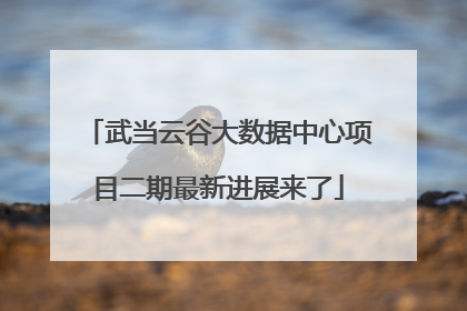 武当云谷大数据中心项目二期最新进展来了