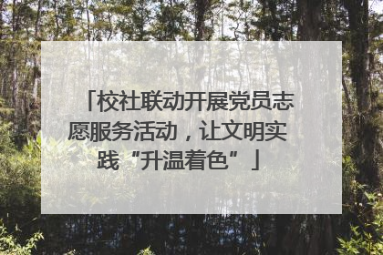 校社联动开展党员志愿服务活动，让文明实践“升温着色”