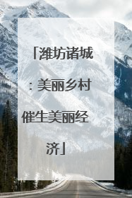 潍坊诸城：美丽乡村催生美丽经济