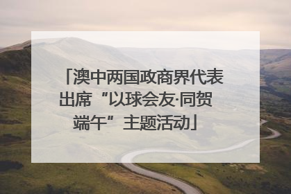 澳中两国政商界代表出席“以球会友·同贺端午”主题活动