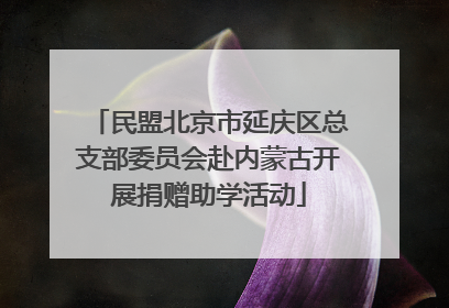 民盟北京市延庆区总支部委员会赴内蒙古开展捐赠助学活动