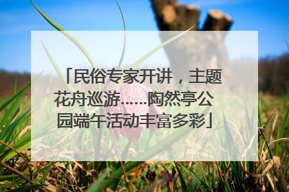 民俗专家开讲，主题花舟巡游……陶然亭公园端午活动丰富多彩