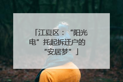 江夏区：“阳光电”托起拆迁户的“安居梦”