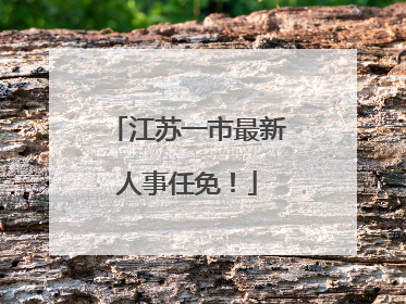 江苏一市最新人事任免！
