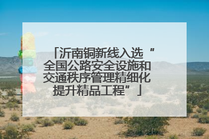 沂南铜新线入选“全国公路安全设施和交通秩序管理精细化提升精品工程”