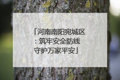 河南南阳宛城区：筑牢安全防线 守护万家平安