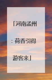 河南孟州：荷香引得游客来