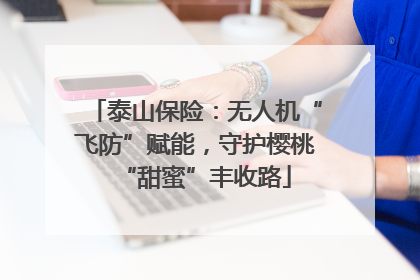 泰山保险：无人机“飞防”赋能，守护樱桃“甜蜜”丰收路