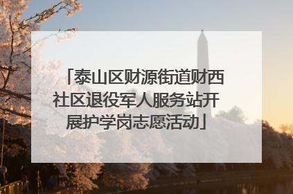 泰山区财源街道财西社区退役军人服务站开展护学岗志愿活动