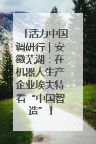 活力中国调研行｜安徽芜湖：在机器人生产企业埃夫特看“中国智造”