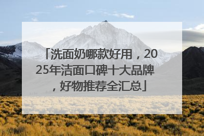 洗面奶哪款好用，2025年洁面口碑十大品牌，好物推荐全汇总