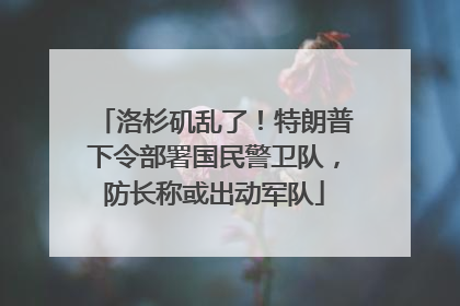 洛杉矶乱了！特朗普下令部署国民警卫队，防长称或出动军队