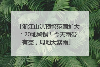 浙江山洪预警范围扩大：20地警惕！今天雨带有变，局地大暴雨