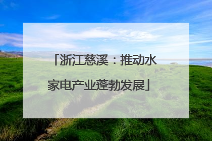 浙江慈溪：推动水家电产业蓬勃发展