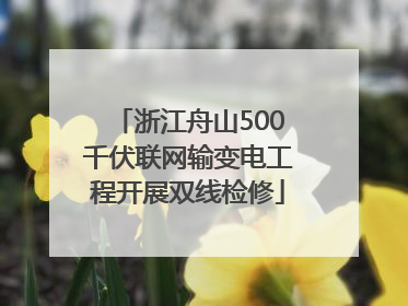 浙江舟山500千伏联网输变电工程开展双线检修