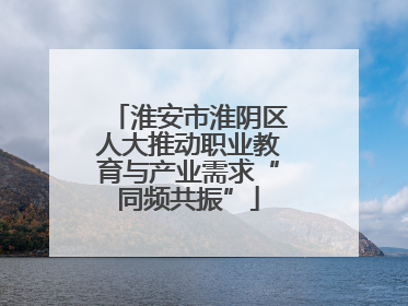 淮安市淮阴区人大推动职业教育与产业需求“同频共振”