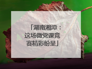 湖南湘潭：这场微党课竞赛精彩纷呈