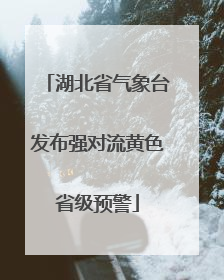 湖北省气象台发布强对流黄色省级预警