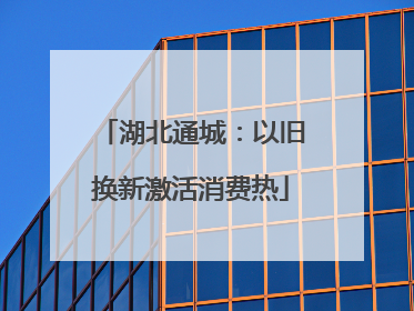 湖北通城：以旧换新激活消费热