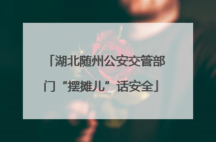 湖北随州公安交管部门“摆摊儿”话安全