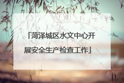 菏泽城区水文中心开展安全生产检查工作
