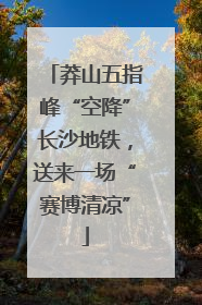 莽山五指峰“空降”长沙地铁，送来一场“赛博清凉”