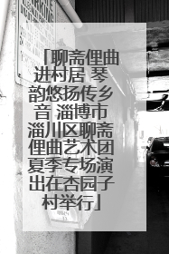 聊斋俚曲进村居 琴韵悠扬传乡音 淄博市淄川区聊斋俚曲艺术团夏季专场演出在杏园子村举行