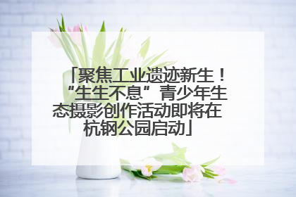 聚焦工业遗迹新生！“生生不息”青少年生态摄影创作活动即将在杭钢公园启动