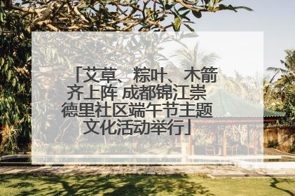艾草、粽叶、木箭齐上阵 成都锦江崇德里社区端午节主题文化活动举行