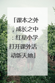 课本之外，成长之中：红星小学打开课外活动新天地