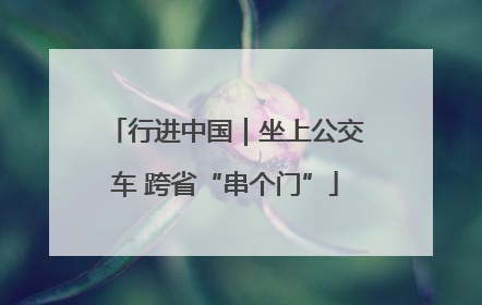 行进中国｜坐上公交车 跨省“串个门”