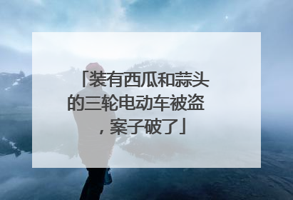装有西瓜和蒜头的三轮电动车被盗，案子破了