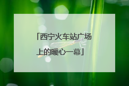 西宁火车站广场上的暖心一幕