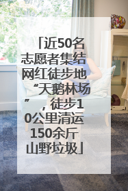 近50名志愿者集结网红徒步地“天鹅林场”，徒步10公里清运150余斤山野垃圾