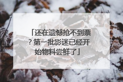 还在遗憾抢不到票？第一批影迷已经开始物料尝鲜了