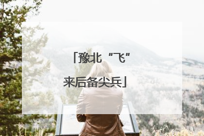 豫北“飞”来后备尖兵